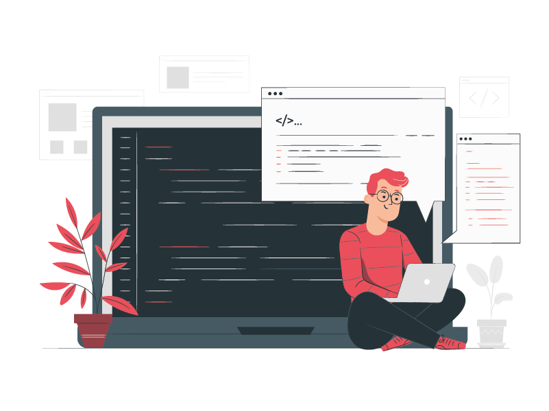 illustration développement web